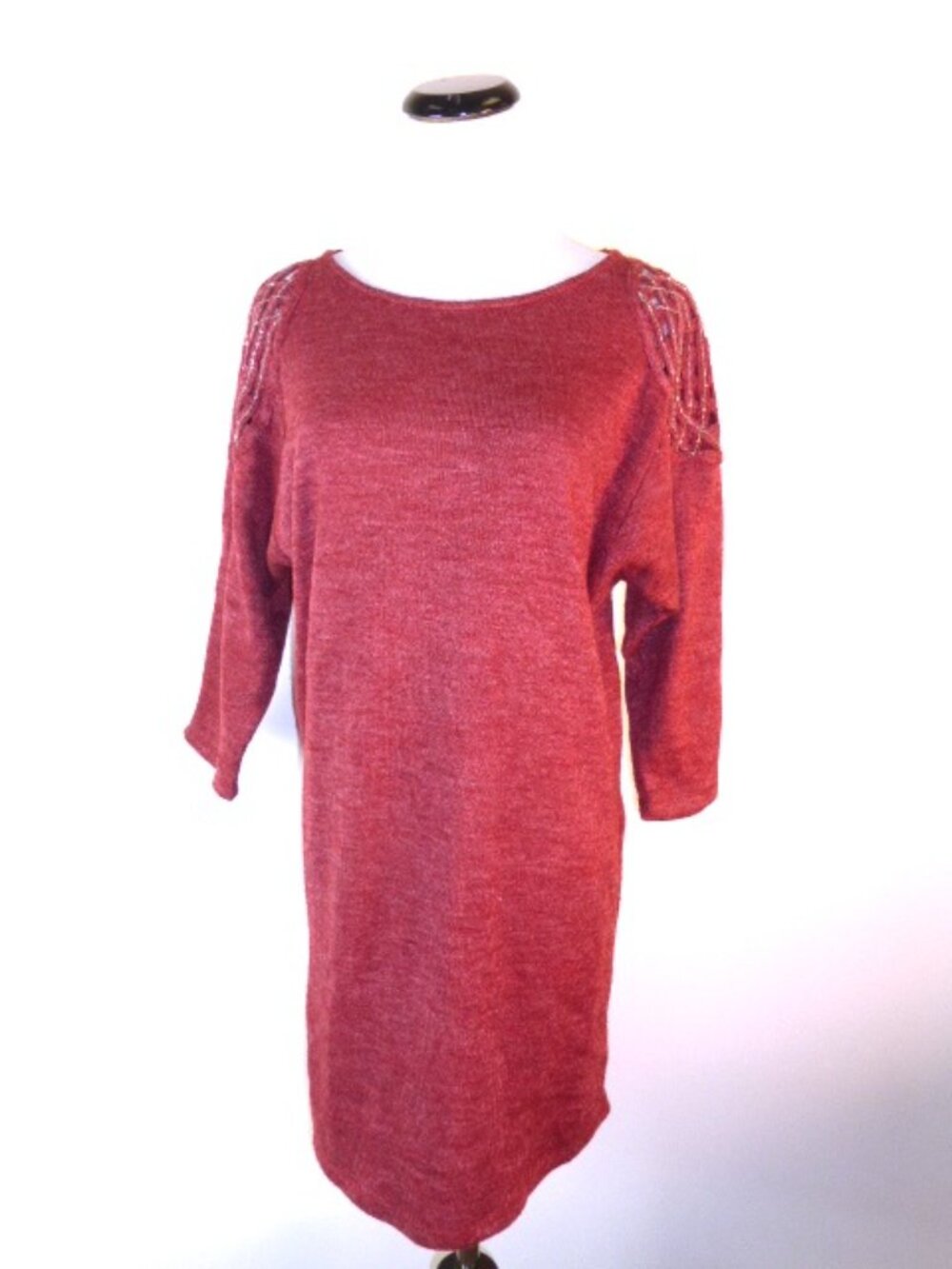HAZEL Anthropologie PINK red HEATHER TUNIC Dress holiday business party